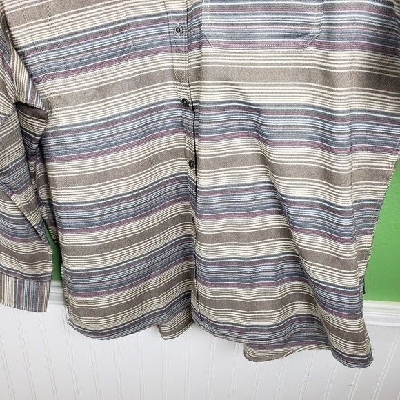 Swiss tech Mens plus size striped button up shirt size 2xl - Picture 9 of 14